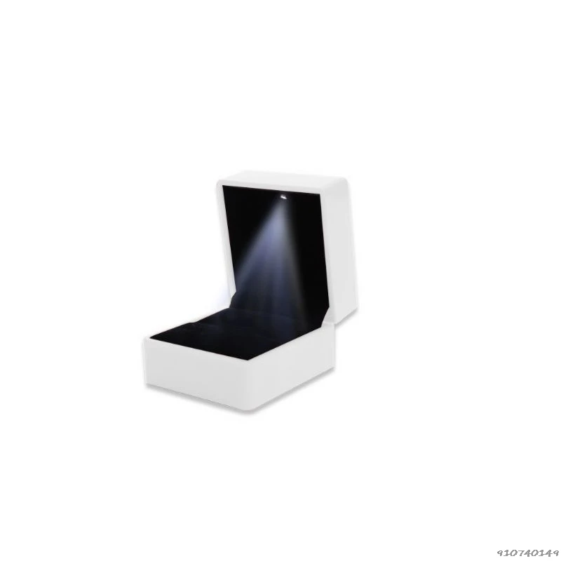 

LED Lighted Ring Necklace Storage Boxes Engagement Wedding Gift Case Pendant Box wholesales