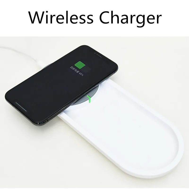 Wireless Charger Беспроводное зарядное устройство Xiaomi, Ночной светильник, набор, портативная беспроводная зарядка, сенсорная Операционная лампа для телефонов iPhone, samsung, huawei, Xiaomi - Цвет: Wireless Charger