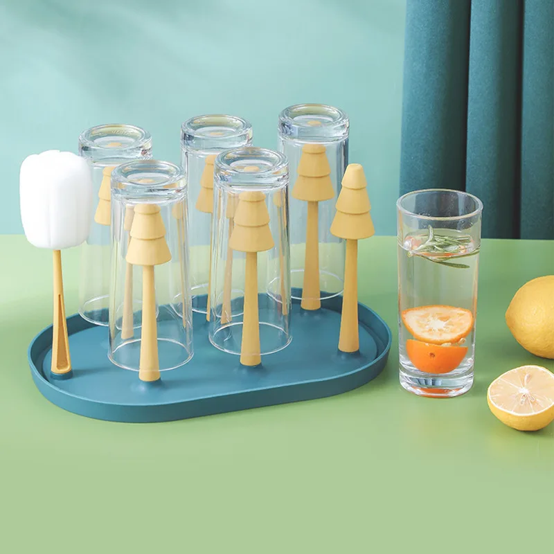 

Home Plastic Drain Cup Holder Creative Detachable Water Cup Baby bottle Upside Down Storage Rack Kitchen Rack for Home Bar Tool