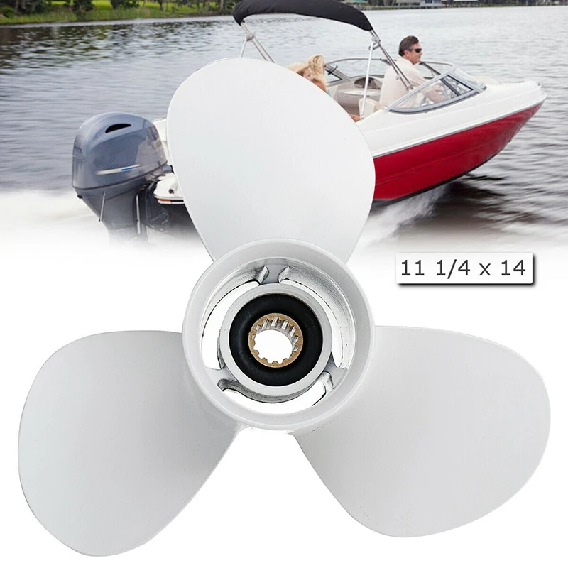 Boat Outboard Propeller for Yamaha 25-60HP 11 1/4 x 14 Marine 13 Spline Tooth 663-45958-01-EL | Автомобили и мотоциклы