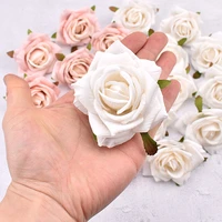 6cm artificial wild rose of silk flower heads for wedding decoration diy wreath gift box scrapbooking craft fake flowers