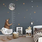 Пользовательские 3D Настенные обои мультфильм Медведь Луна измерение высоты звезда настенная живопись детская спальня фон Настенный декор Фреска