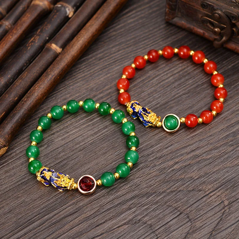 Изменение температуры Pi Xiu браслет Мужчины Женщины Пара бисером Мода CX17 |