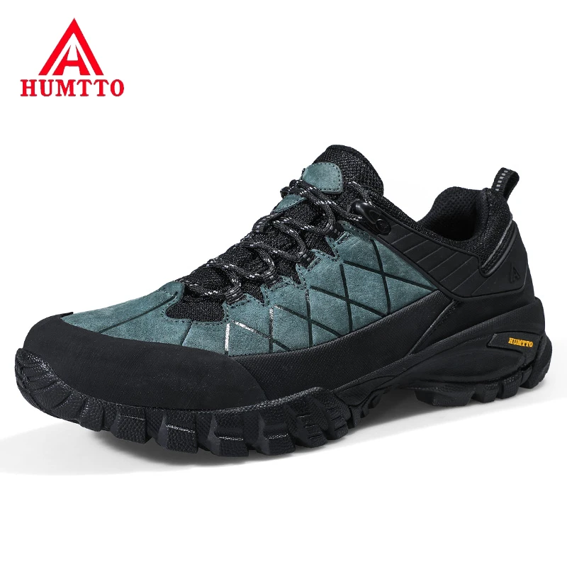 

HUMTTO Men Waterproof Hiking Shoes Genuine Leather Mountain Boots Outdoor Sneakers Sports Shoes Trekking Boots Climbing Sneakers