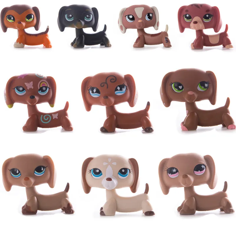 

LPS pet shop toy doll dachshund dog collection standing action character high quality small model toy gift role playing toy girl
