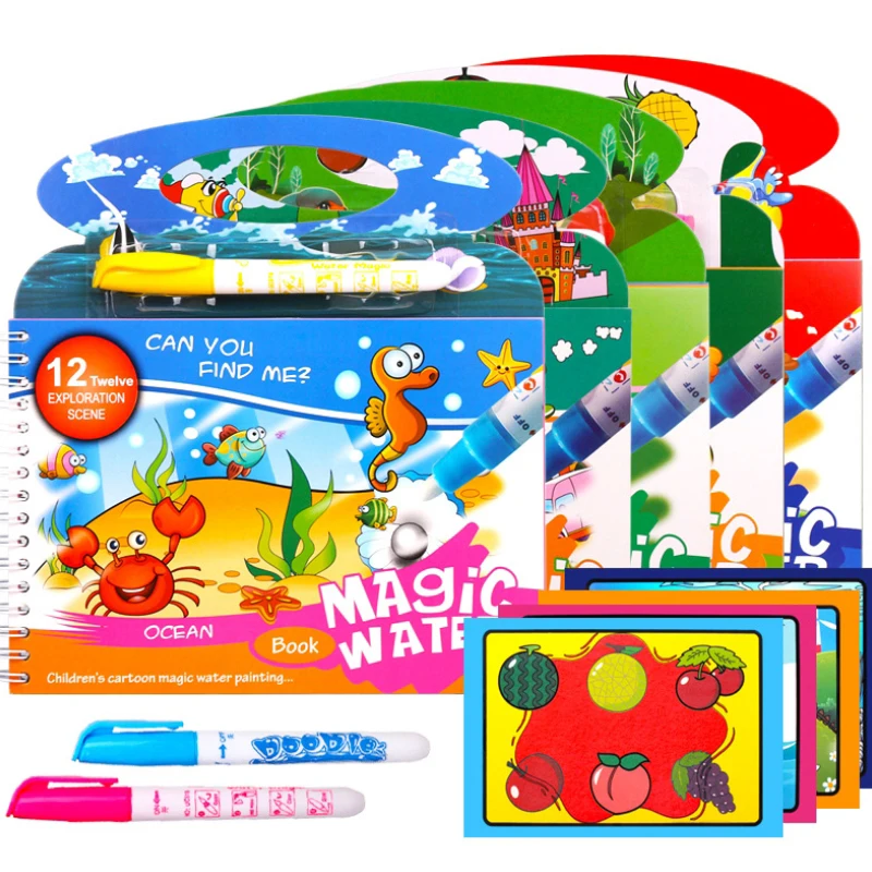 Творческий волшебный коврик для рисования водой раскрашивания волшебные ручки