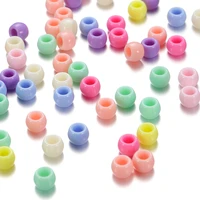 50100pcs 8 3mm candy color large hole acrylic beads spacer loose beads for diy jewelry making findings accessories supplies