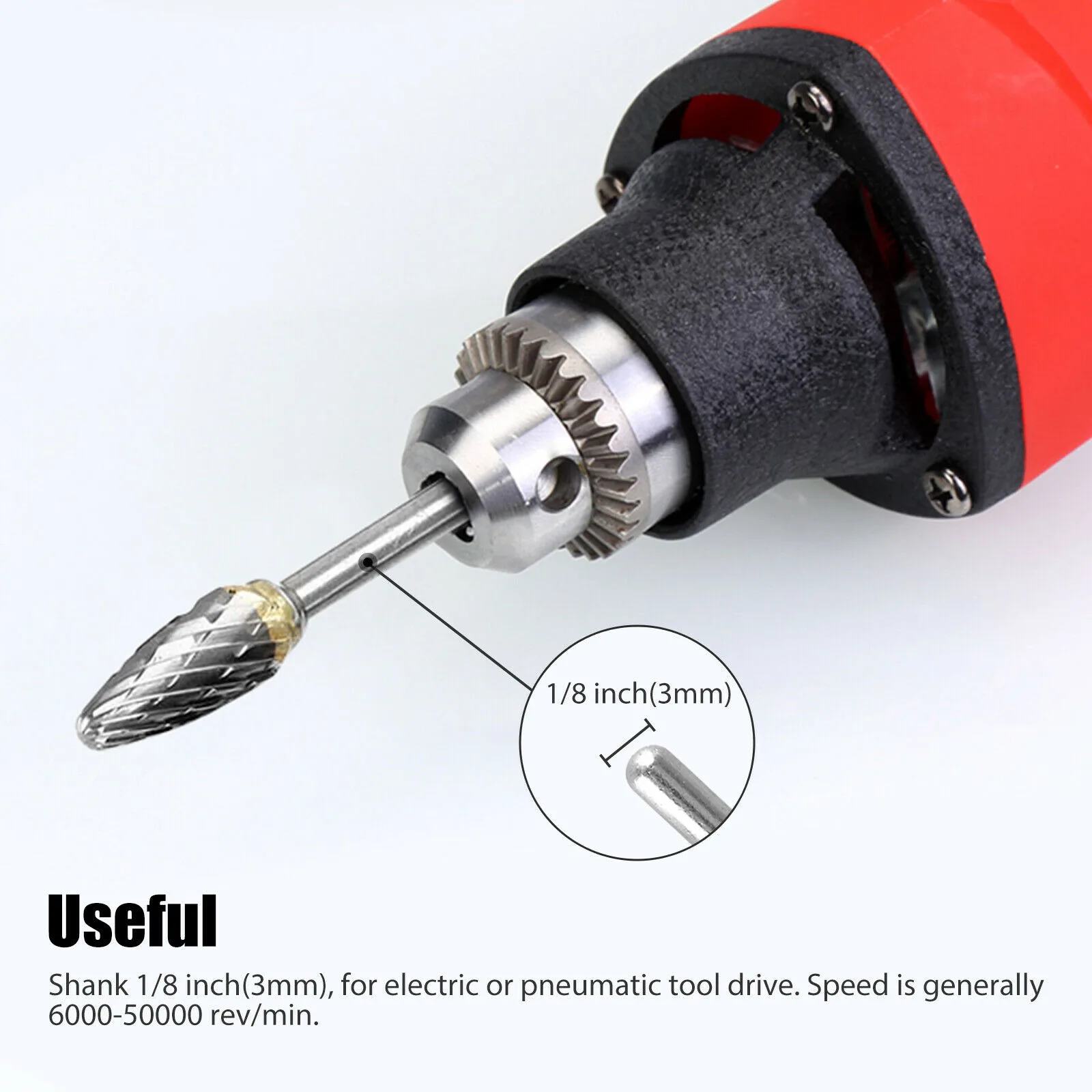 

20pcs Set Carbide Burr Grinder Rotary Cutter Double-cut Solid For Deburring