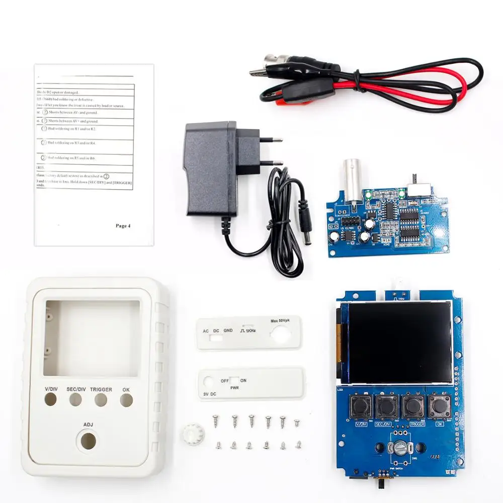 Полностью Собранный DSO FNIRSI-150 15001K DIY цифровой осциллограф комплект с корпусом чехол коробка - Цвет: Зеленый