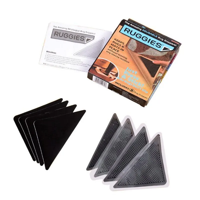 коврик для ванной 4 шт./компл. Многоразовый моющийся черный в ванную 2020 новый и