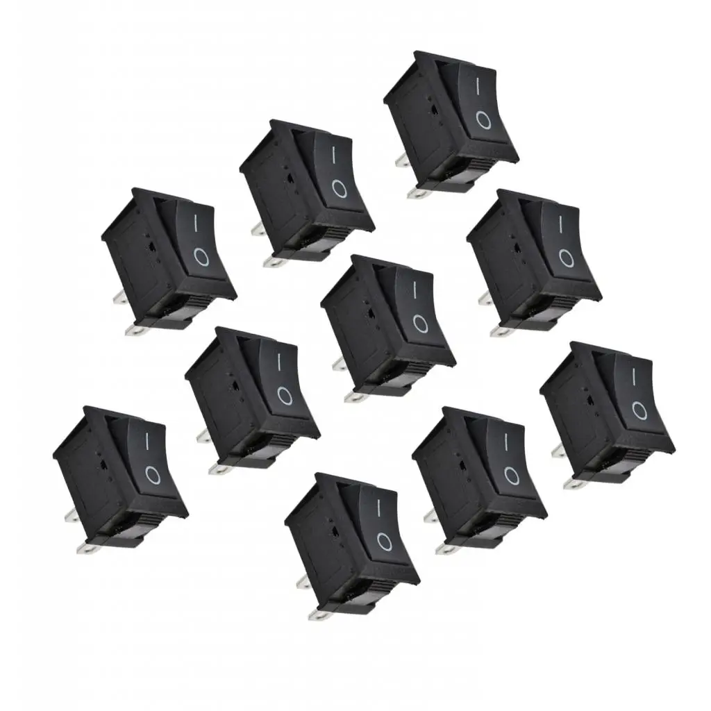 10 шт. переключатель SPST круглая клавишная кнопка для авто лодки 2Pin|Морской винт| |