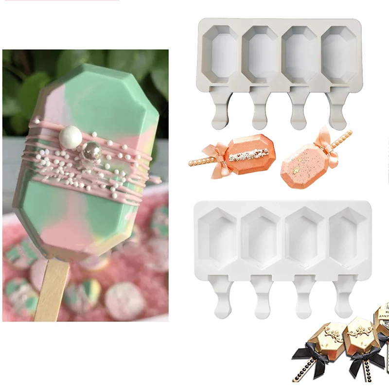 

3/4 Bear/Dinosaur/Oval Ice Cream Silicone Mold Jelly Chocolate Popsicle Cake Mould Cake Decorating Tools Bakeware