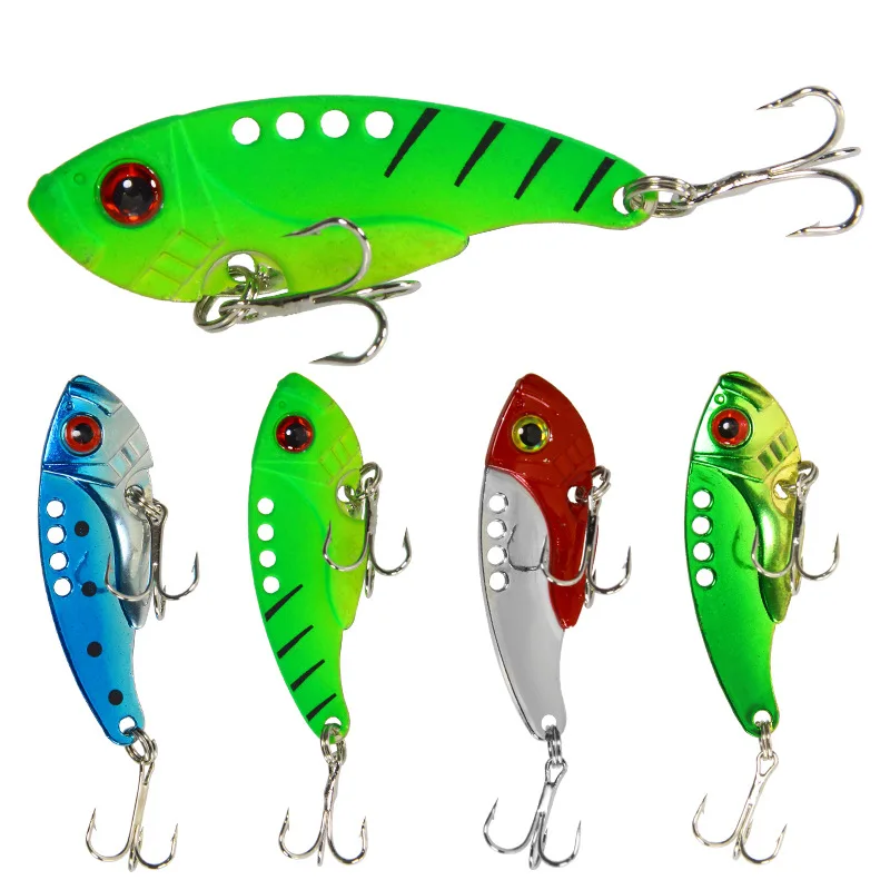 

Sinking Vibration Baits Artificial Vibe for Bass Pike Perch 11g 5.5cm Fishing 3D Eyes Metal Vib Blade Lure