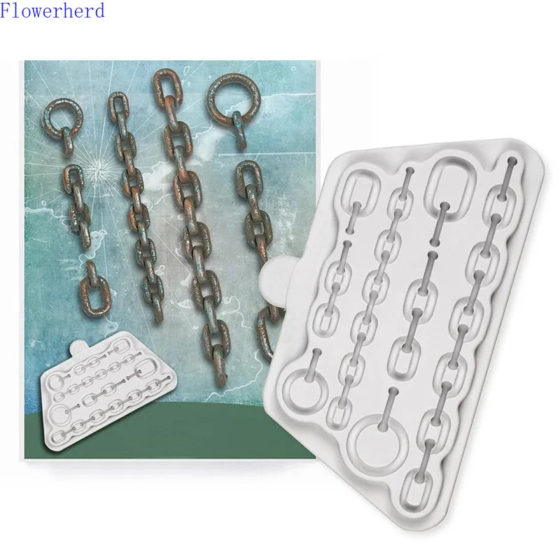 НОВАЯ ЦЕПОЧКА железная веревка силиконовая форма для торта украшение мастикой