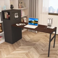 computer desk office furniture adjustable l shaped laptop table with file storage for home commercial uses