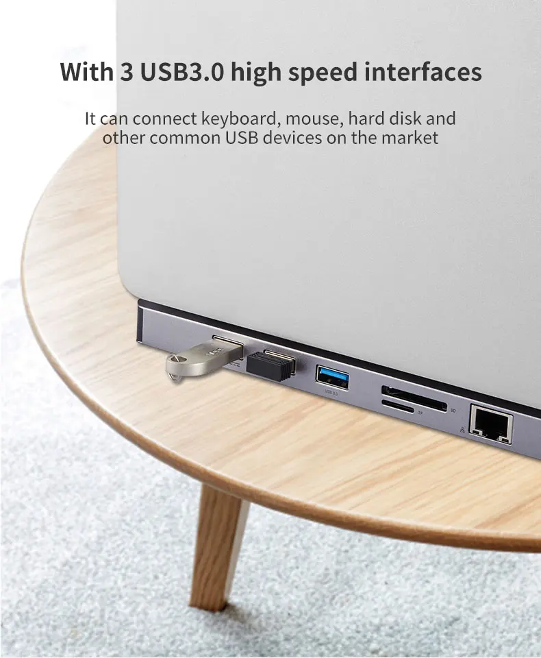 SSK usb-хаб Тип-концентратор к USB 3,0 VGA HDMI, VGA SD/TF карты φ3. 5 аудио Gigabit RJ45 Ethernet USB 3,1 GEN1 стандарт для ноутбук планшеты