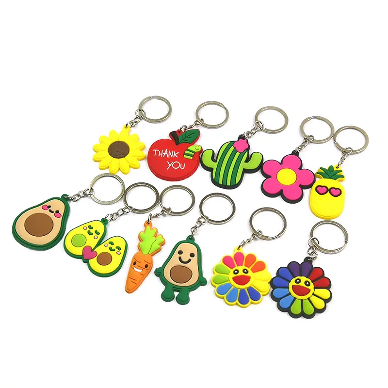 

1pcs PVC Cute Key Chain Key Ring Birthday Gift Fashion Charm Trinket Lovely Key Holder Accessories Jewelry
