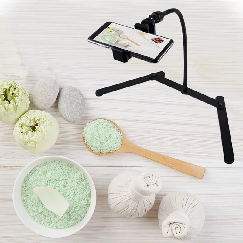 

Adjustable Tripod with Cellphone Holder, Overhead Phone Mount, Table Top Teaching Online Stand for Live Streaming