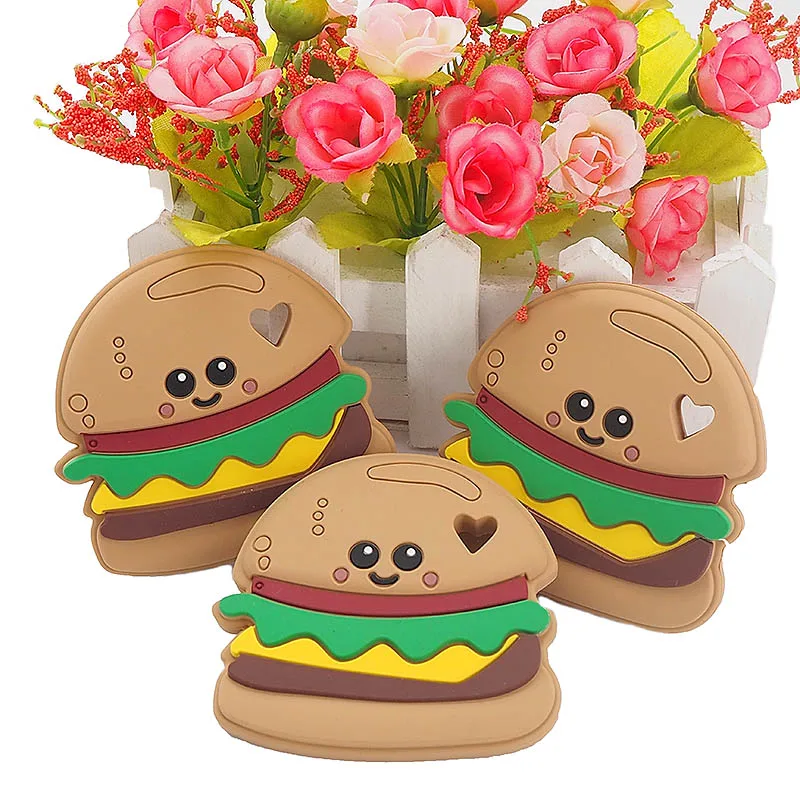 Ченкэй 10 шт. BPA бесплатные силиконовые гамбургер Прорезыватели сенсорные