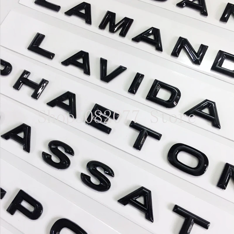 Глянцевая и черными буквенными принтами эмблема для VW GOLF PHIDEON MAGOTAN PASSAT TOUAREG LAVIDA JETTA