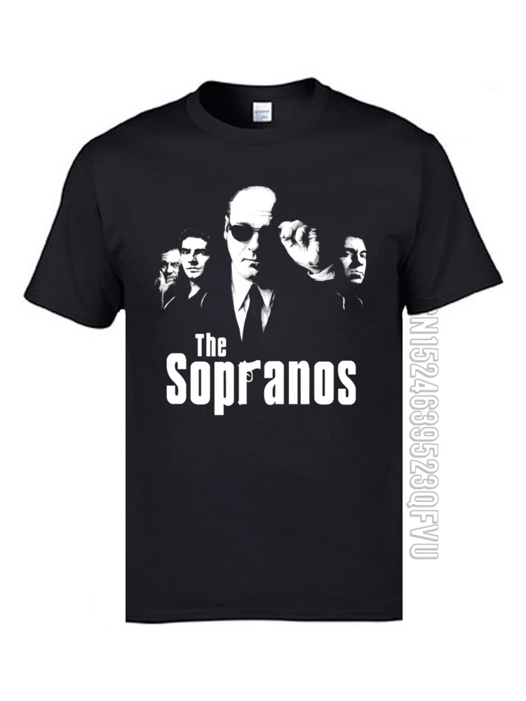 Мужская футболка с принтом героев фильма The Sopranos|Мужские футболки| |
