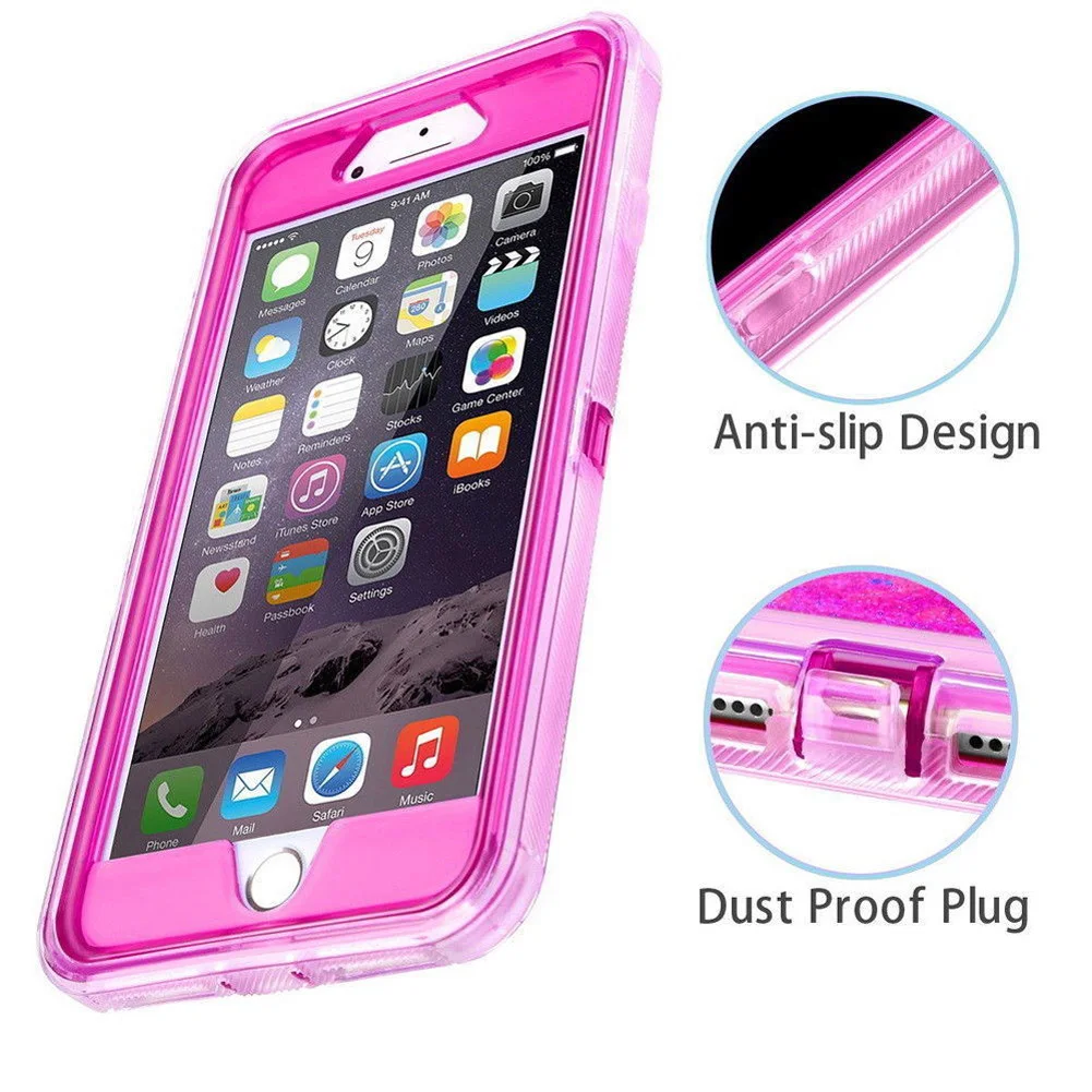 Гибридный 3D Блестящий Защитный чехол для iPhone 8 6 6S 7 Plus X XS Max 11 Pro Max XR Ten Dynamic Quicksand противоударный чехол для телефона s