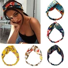 Винтажная повязка на голову с перехлёстом для женщин, спортивные банданы, богемный бандаж, эластичная повязка на голову, повязки для волос, аксессуары для волос, головной убор