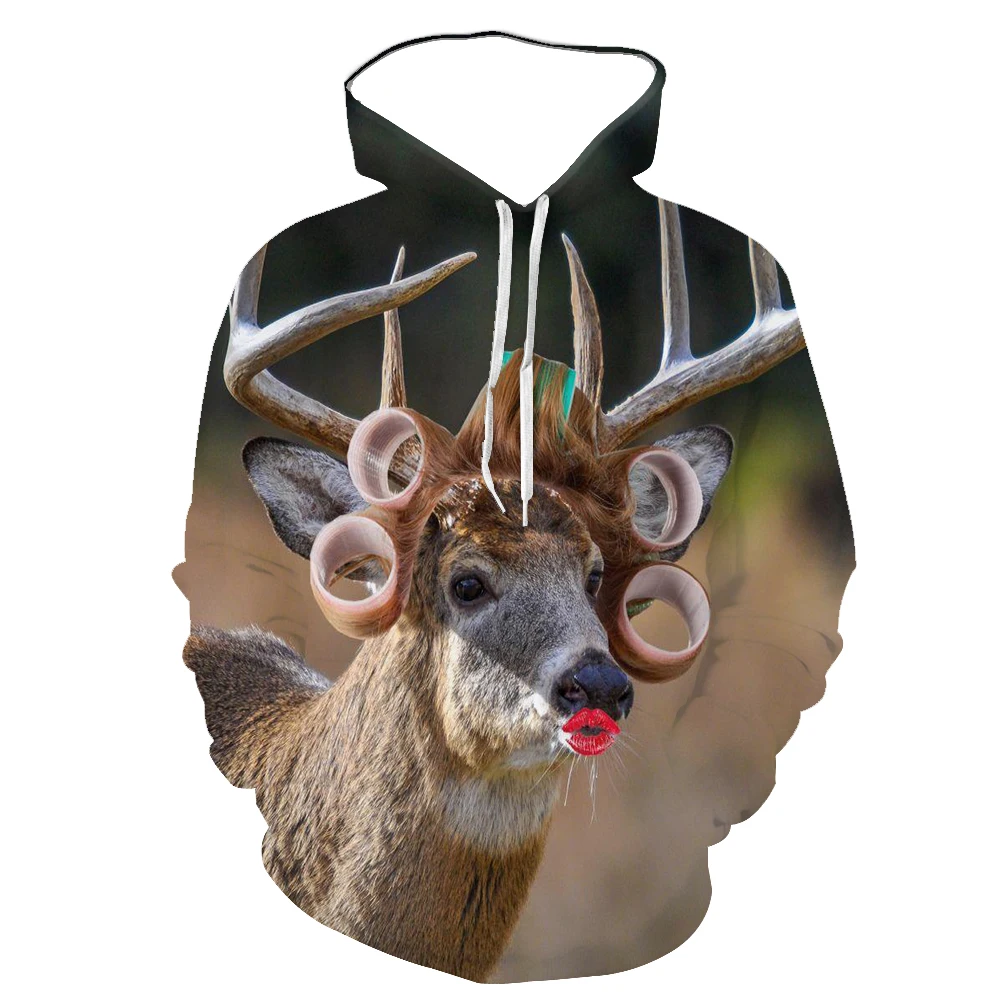 

2021 Summer Thin Hoodie Spring and Autumn 3D Giraffe Hoodie Street Men and Women Animal Print Sweatshirt Loose Comfortable Top