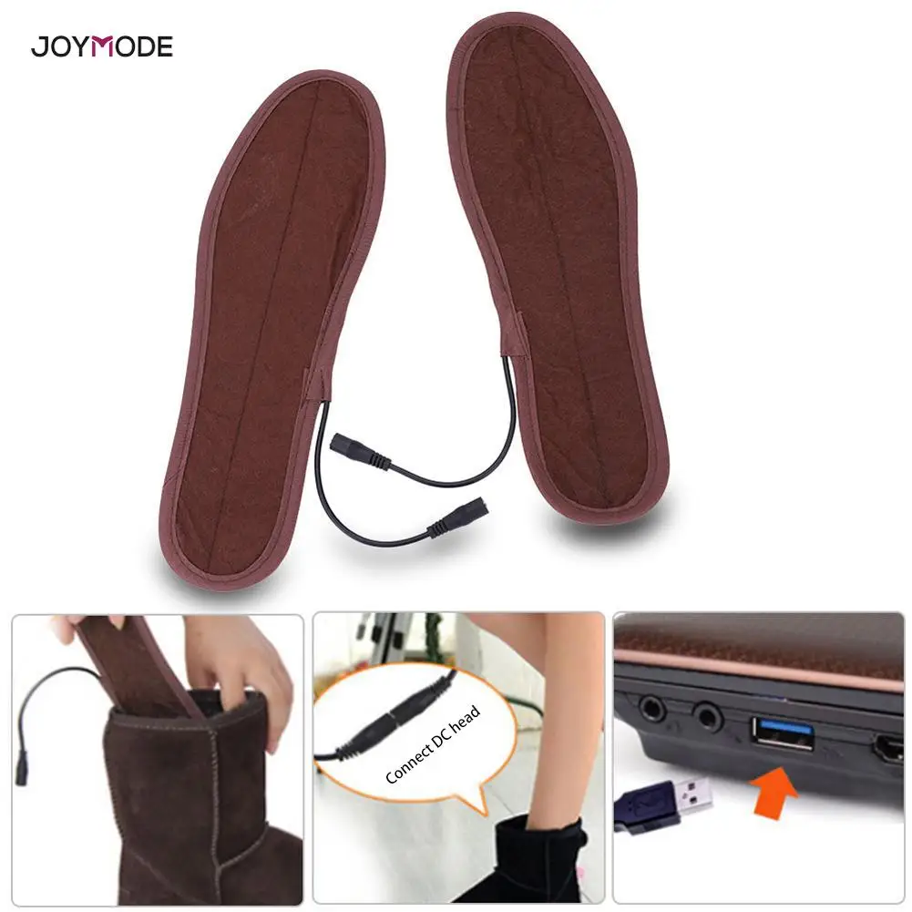 1 пара USB стельки для обуви с подогревом согревающие ног теплые носки коврик