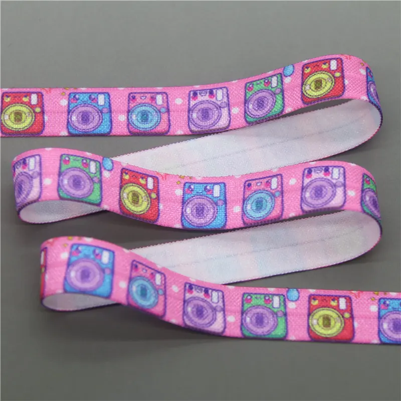 DUWES 5/8inch 5yards car washing Coconut fruit printed Fold Elastic FOE stretch ribbon hairbow headwear headband DIY OEM E5788 | Дом и сад