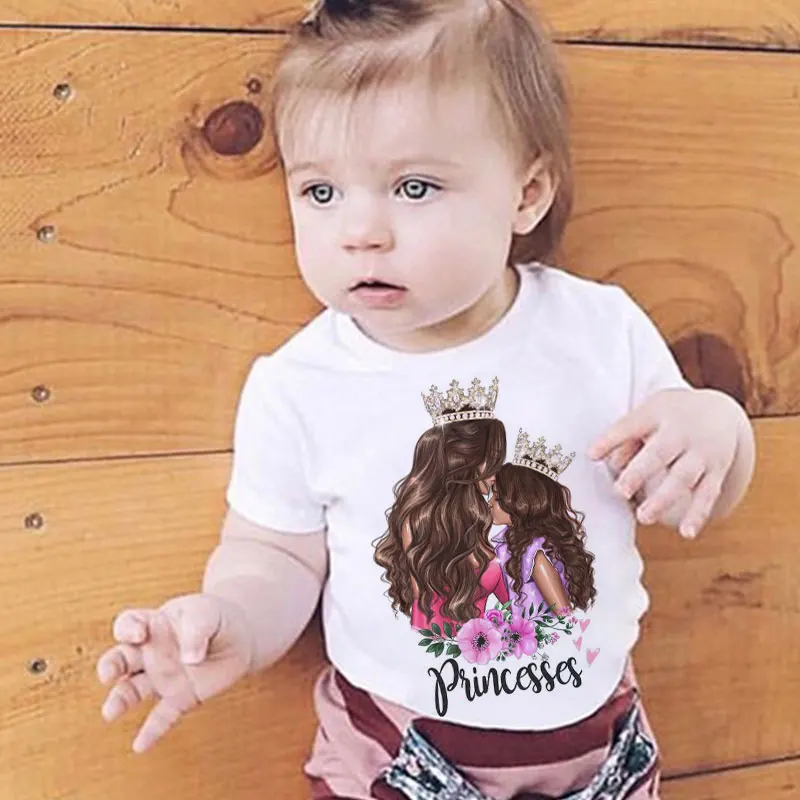 Футболка для девочек в Корейском стиле модная детская футболка с принтом