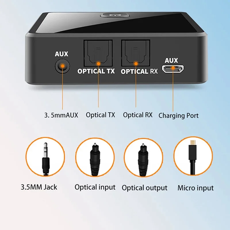 

Bluetooth Receiver Transmitter 2 in 1 Fiber Bluetooth Adapter 5.0 Wireless Audio Transmitter