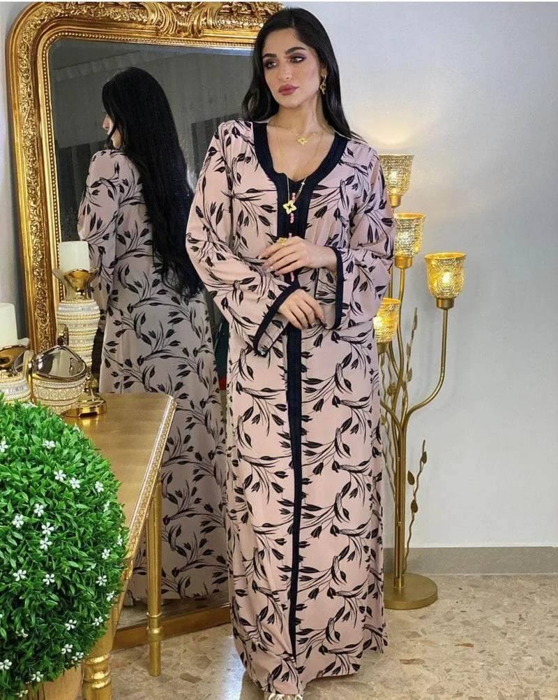 Платье Рамадан ИД Мубарак хиджаб для женщин модная мусульманская Этническая