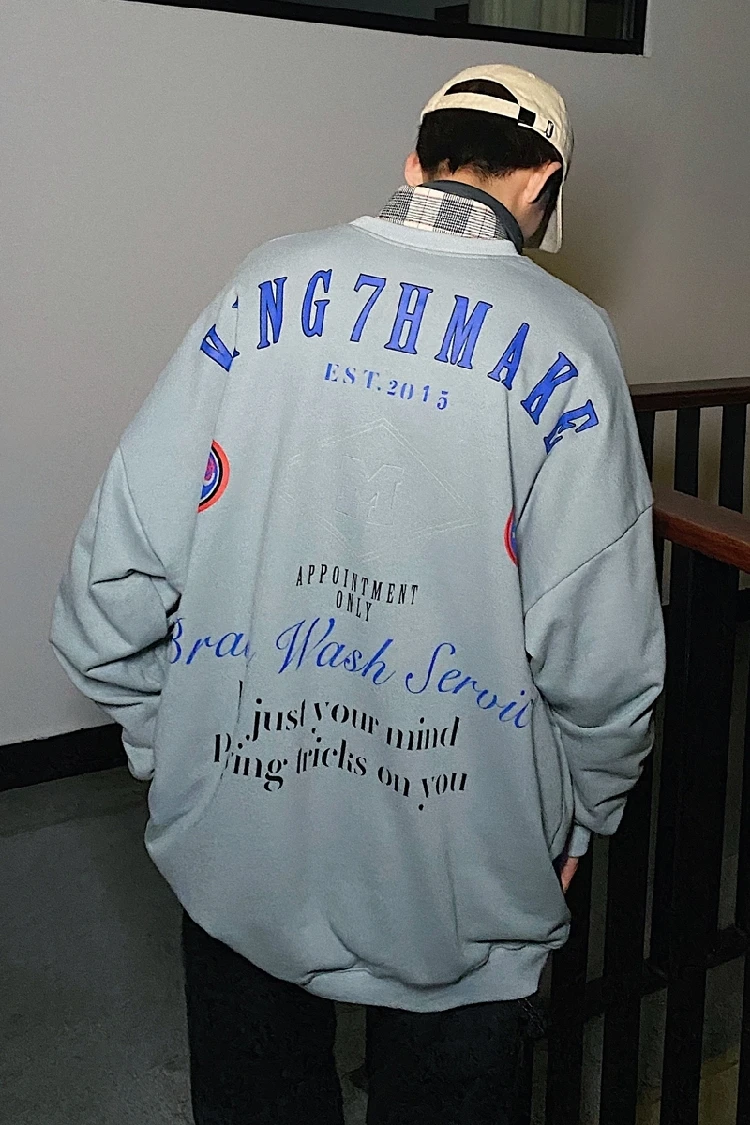 2020 весна и осень новый молодежный популярный свободный свитер с принтом для пары