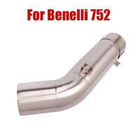for benelli 752 752s bj750gs motorcycle middle mid pipe escape link tube modified exhaust connect section slip on 51mm