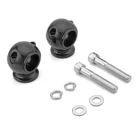 Зажим на руль для Harley Davidson Dyna Fat Bob Low Rider S Street Bob Wide Glide, черный глянцевый, 1,5 дюйма, 1,25 дюйма