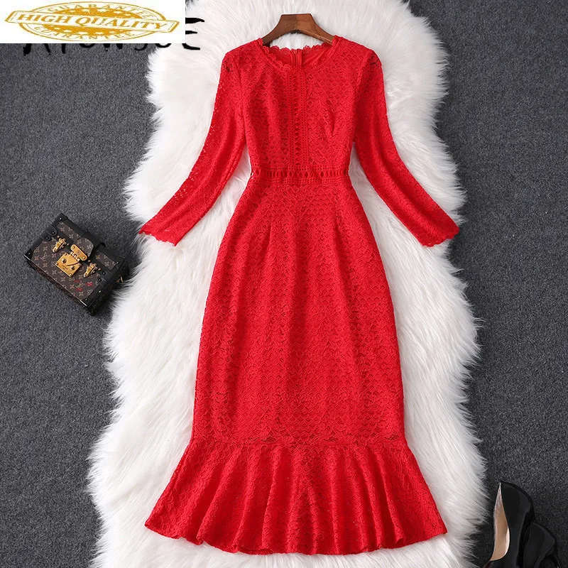 Модельные туфли для женщин Сезон весна-осень Платье одежда 2020 красные вечерние