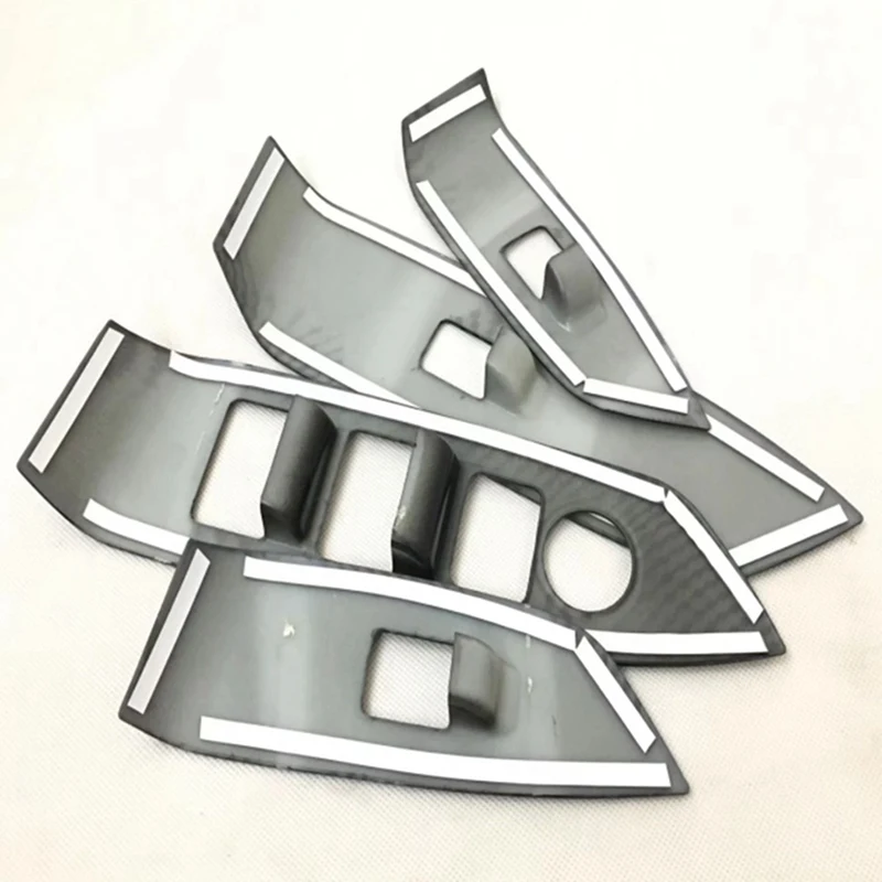 

Inside Door Handle Power Window Switch Cover Trim with Car Gear Shift Panel Frame Cover Trim Gearbox Decoration