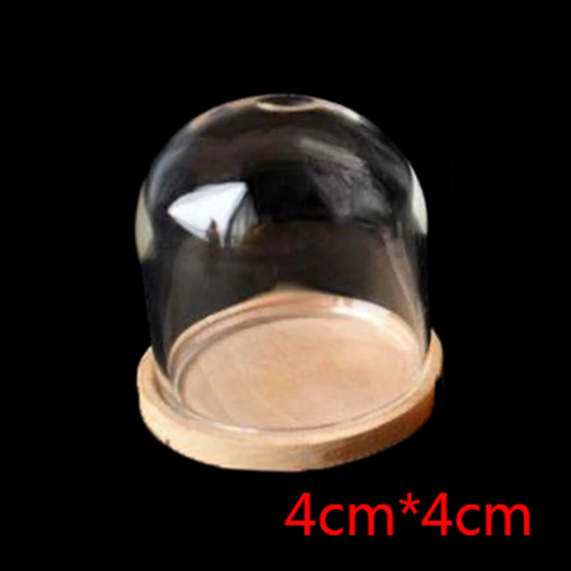 1 шт. миниатюрный стеклянный дисплей баночка для колокольчиков с основанием