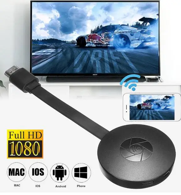 EzMira 2,4G 1080P беспроводной HDMI Wifi Дисплей приемник зеркальный экран Miracast Airplay медиа поток HDTV ключ хром/Google Home