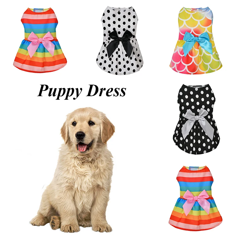 

Polychromatic Cute Dog Skirts Pet Bow Skirts Pet Pretty Universal Cute Flower Princess Skirts Party Small Dog Skirt Outfit