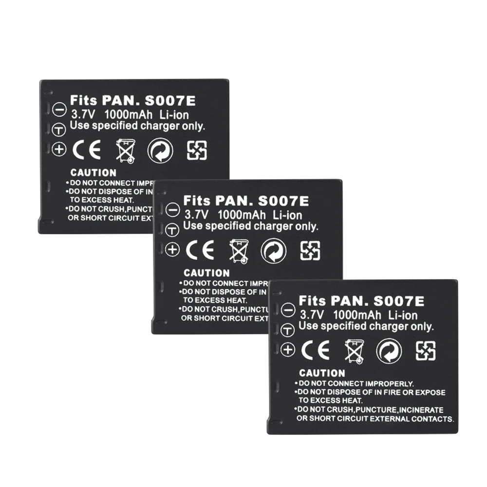 Зарядное устройство CGAS007 для Panasonic Lumix DMC TZ50 TZ15 TZ5 TZ1 TZ2 TZ3 TZ4 Аккумулятор камеры CGA S007