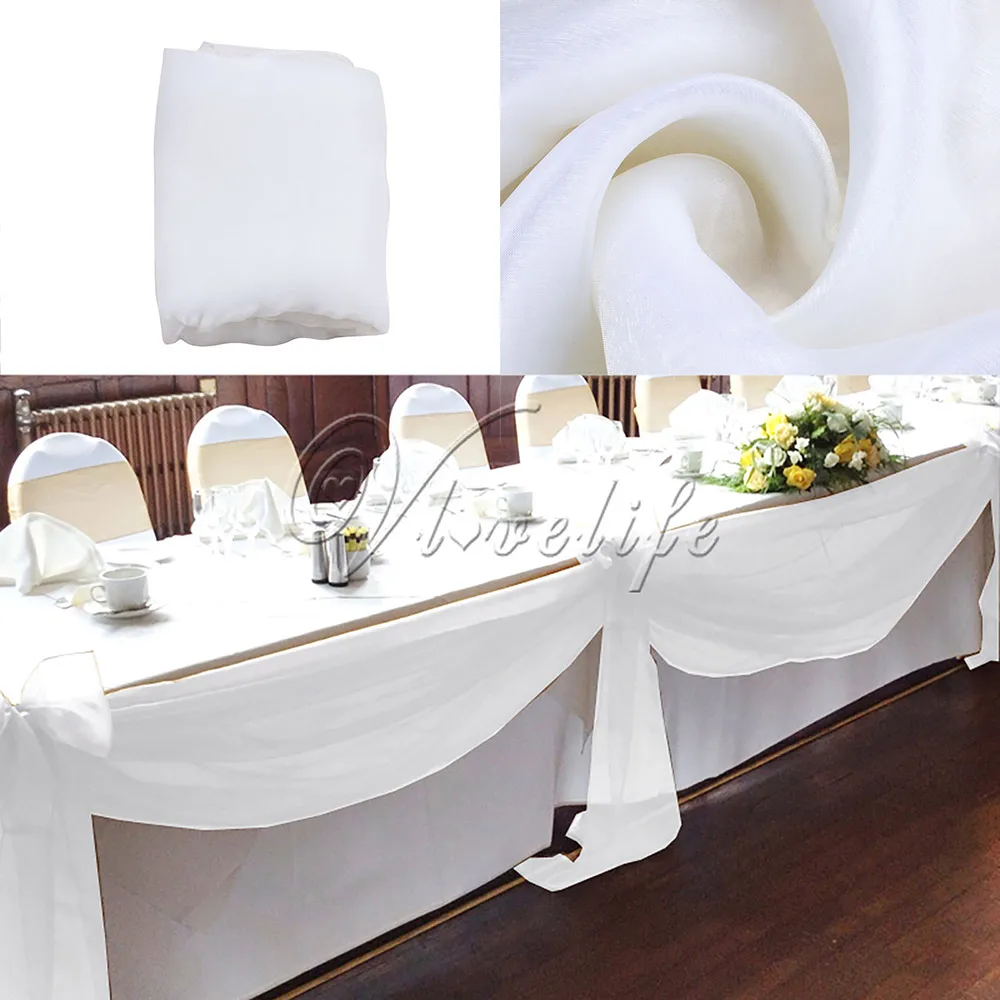 10x1 4 м мягкий отвесный бант из органзы для свадебной вечеринки банкета стола юбки