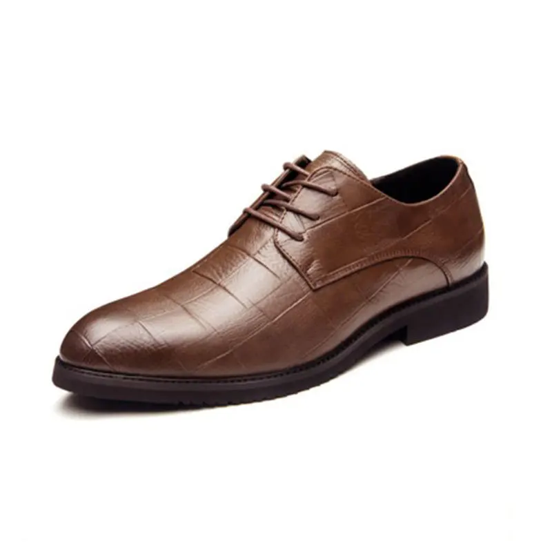 

Mazefeng Men Leather Formal Shoes Lace Up dress shoes Oxfords Fashion Retro Shoes Elegant work Footwear Business Plus Size 38-48