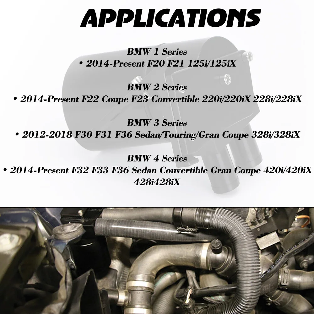 Hypertune черный резервуар для масла из алюминиевого сплава с шлангом радиатора BMW