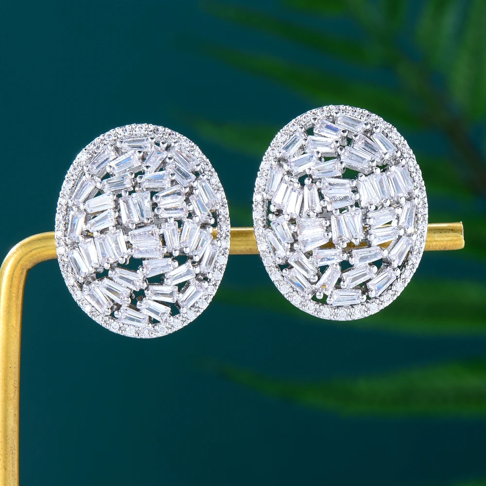 

GODKI Luxury Gorgeous Cute Trendy Round Earrings Cubic Zirconia Women Wedding Big Earrings Bijoux High Quality New Original