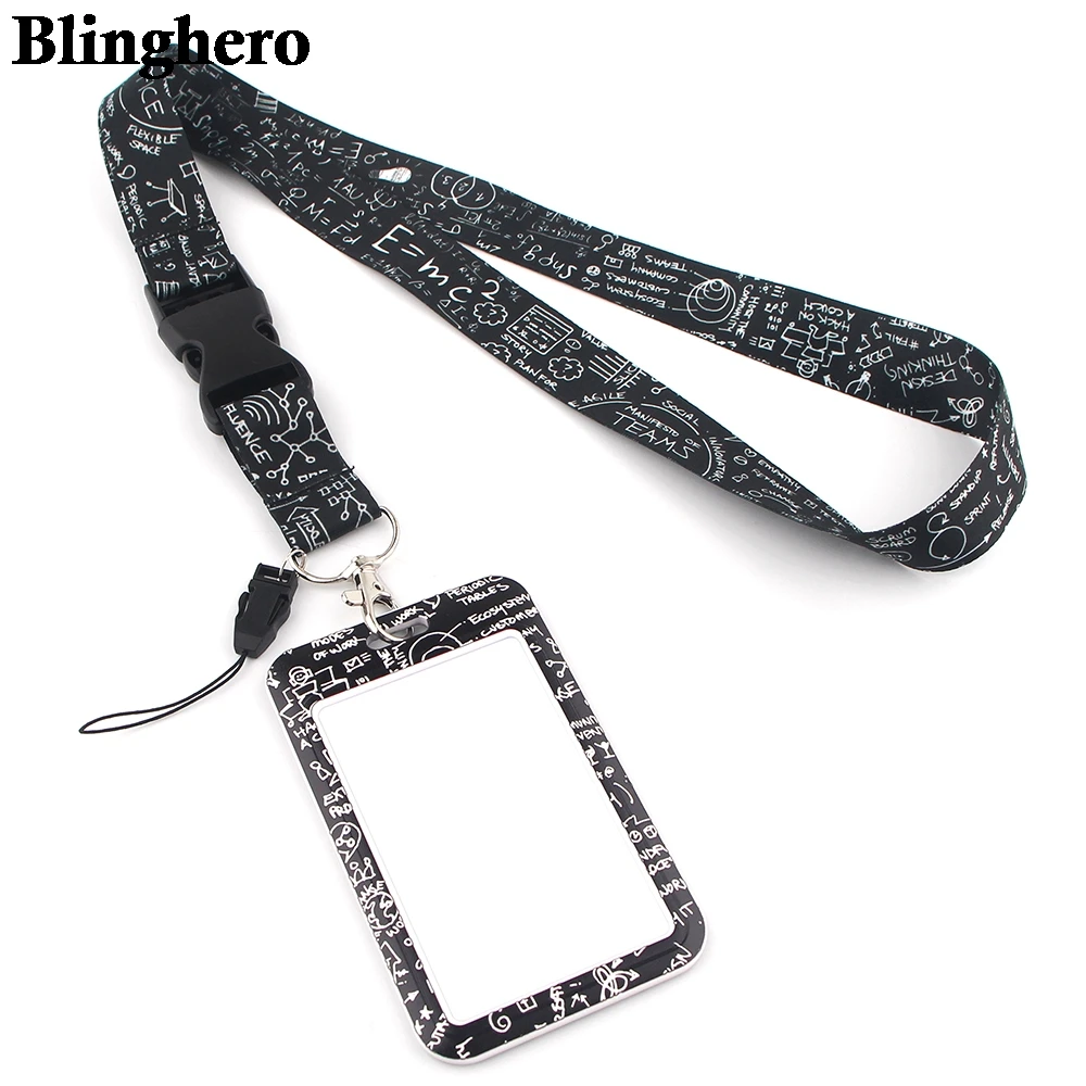 CB112 Math Formula Neck Strap Lanyard keychain Cell Phone Strap ID Badge Holder Rope Keyring Accessories Student Teacher Gifts