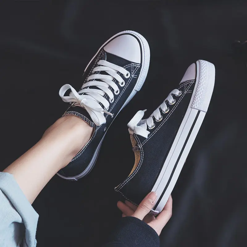 Canvas shoes women's 2021 spring and summer new white shoes Korean ulzzang chaoharajuku versatile student shoes images - 6