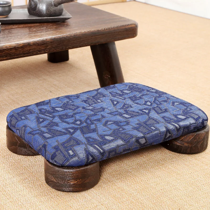 Японский Стиль деревянный низкий табурет с Мягкой Губчатой прокладкой