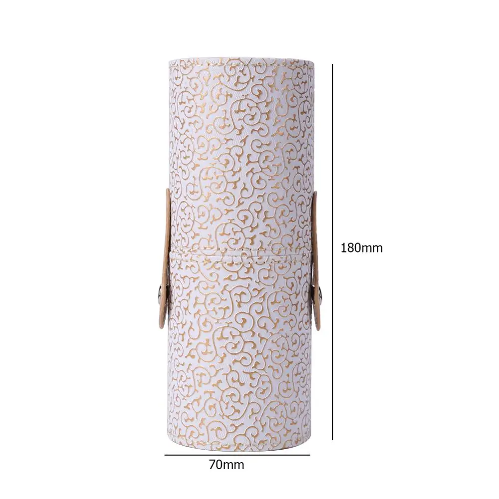 Модный чехол из искусственной кожи для путешествий держатель кистей макияжа